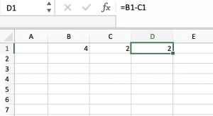 How To Subtract Two or More Numbers Using Cell References 2