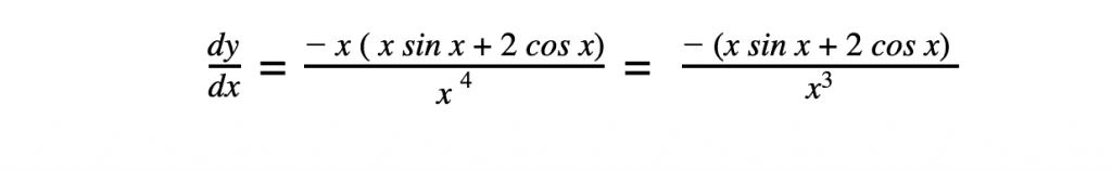 Quotient formula