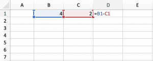 How To Subtract Two or More Numbers Using Cell References 