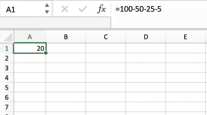 How to Subtract Two or More Numbers In a Cell  2